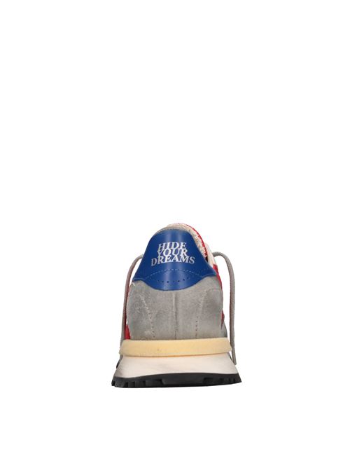 Sneakers in pelle tessuto e camoscio HIDNANDER | TENKEI HC1MS400 425ROSSO-GRIGIO-BLU